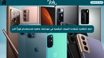 «بلا انتظار» شهادة الميلاد الرقمية في موبايلك جاهزة للاستخدام فوراً الآن
